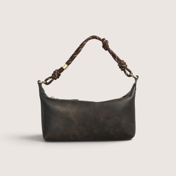 FLÒ POUCH Aged Leather - Brown