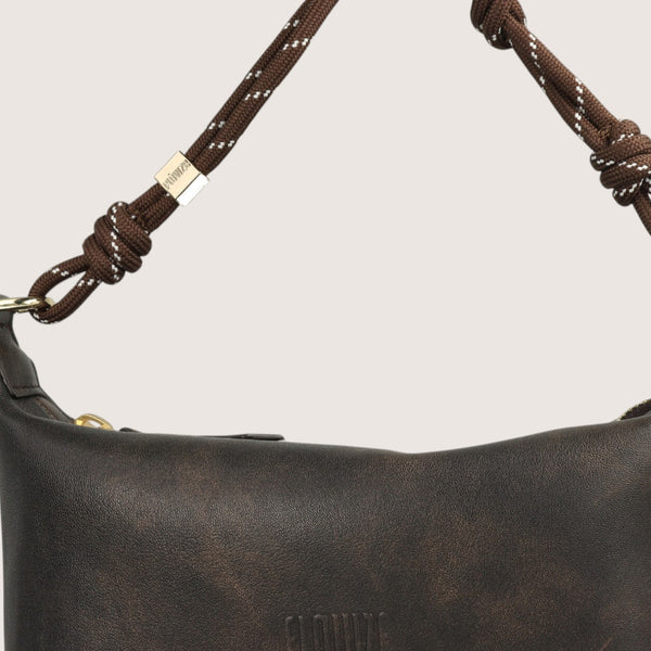 FLÒ POUCH Aged Leather - Brown