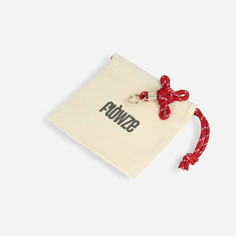 F L Ò / K N O T RED  - Portachiavi quadrato in corda