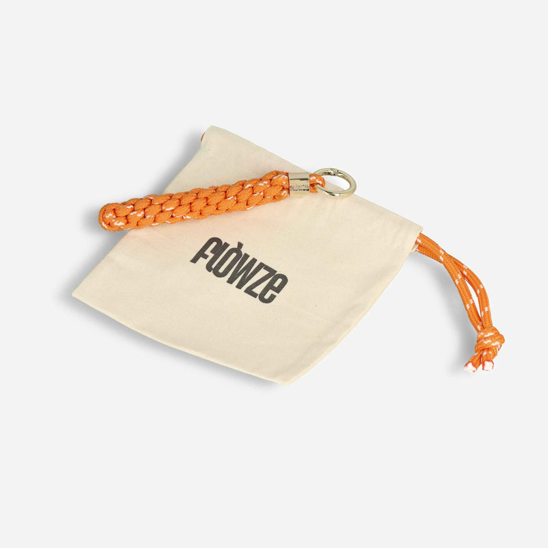 F L Ò / T W I S T ORANGE - Portachiavi intrecciato tipo scoobydoo