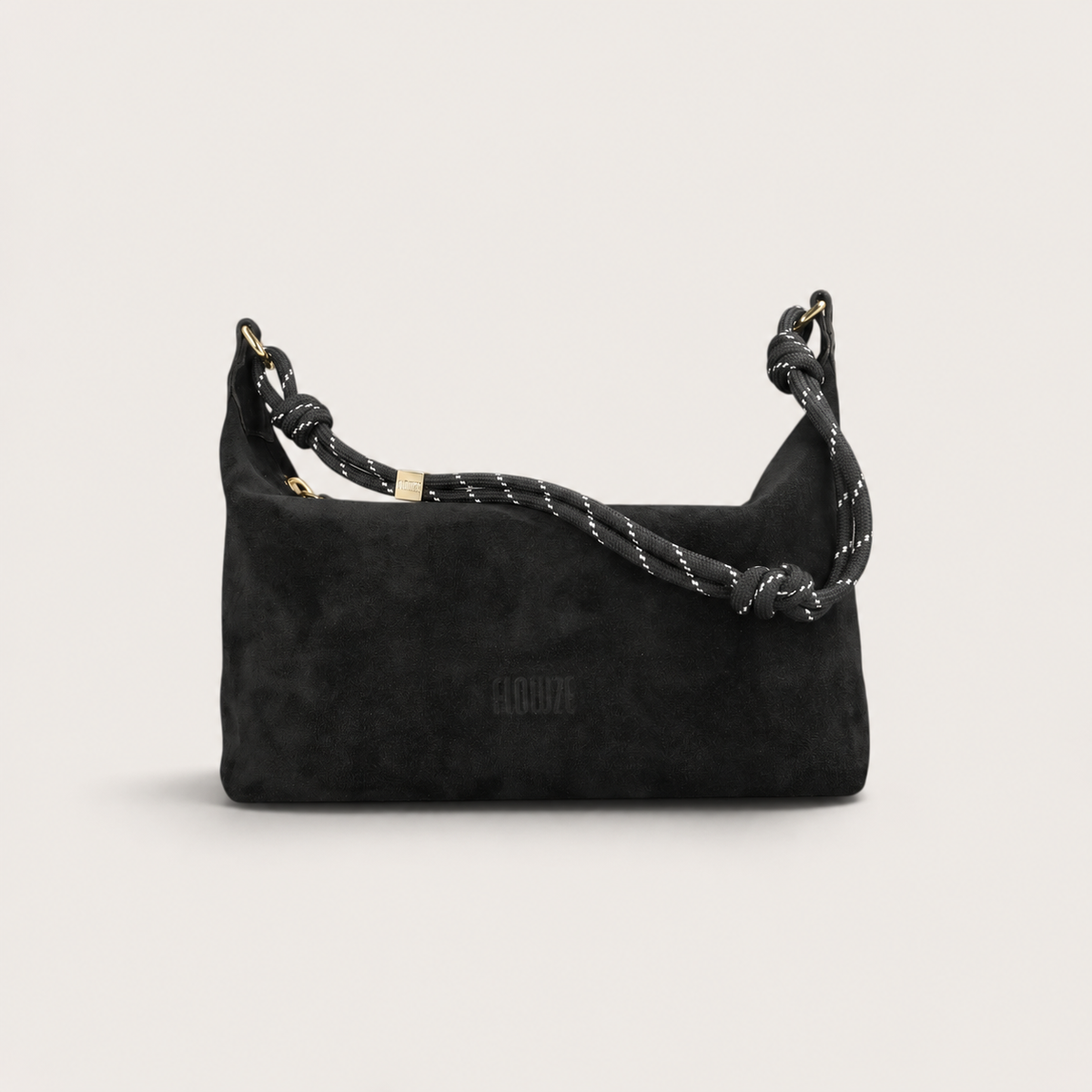 FLÒ POUCH MEDIUM Suede - Black