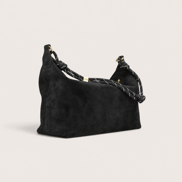 FLÒ POUCH MEDIUM Suede - Black