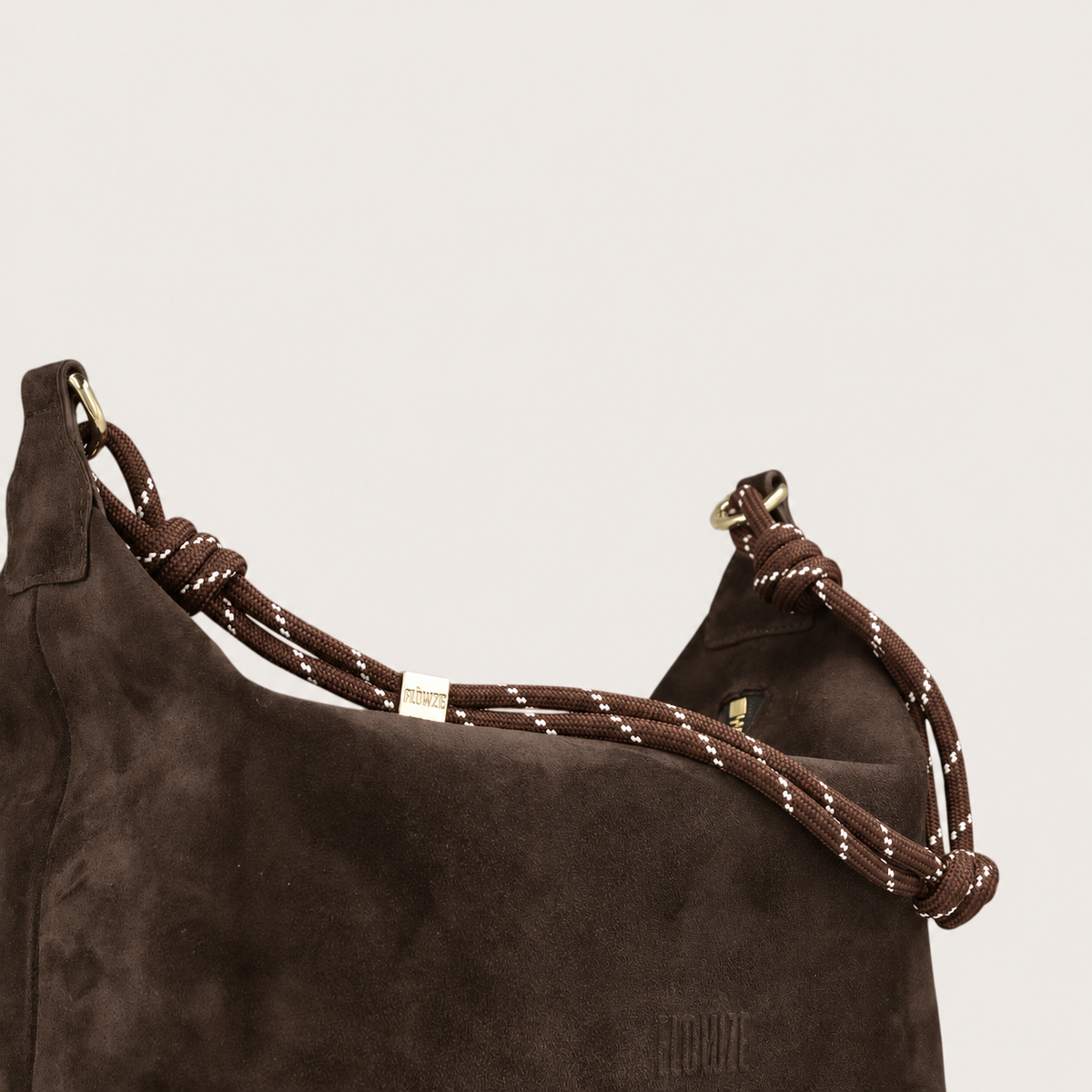 FLÒ POUCH MEDIUM Suede - Espresso