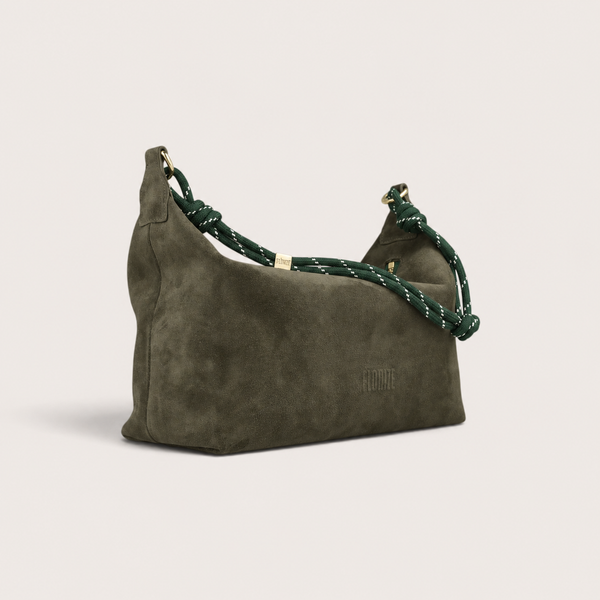 FLÒ POUCH MEDIUM Suede - Khaki