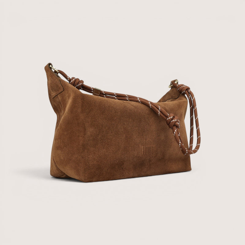 FLÒ POUCH MEDIUM Suede - Brown