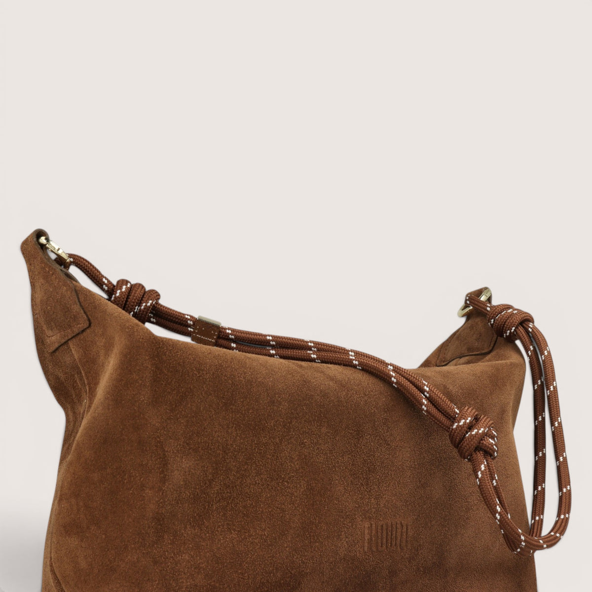 FLÒ POUCH MEDIUM Suede - Brown