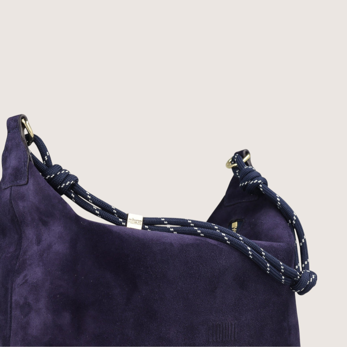 FLÒ POUCH MEDIUM Suede - Navy