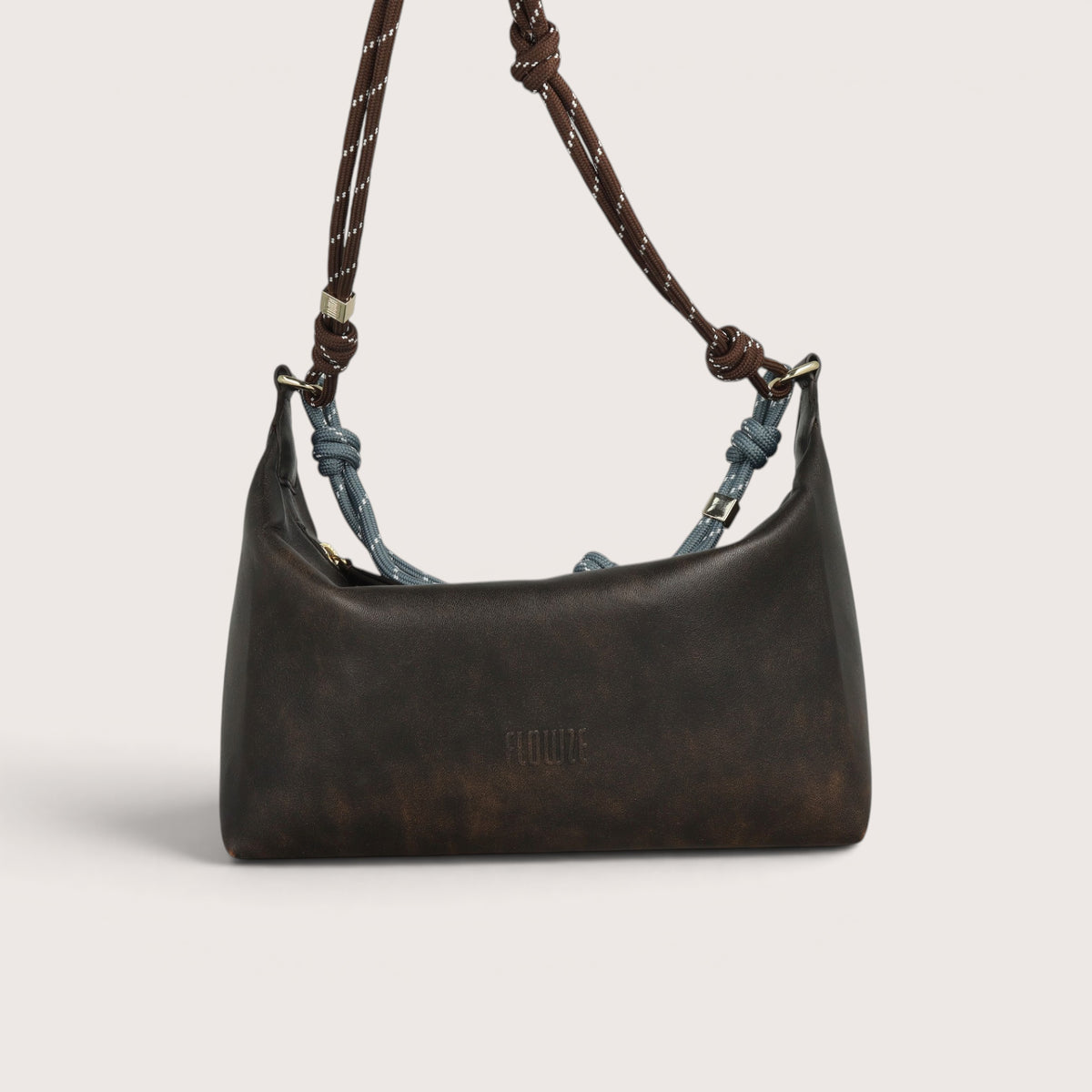 FLÒ POUCH MEDIUM Aged Leather - Brown