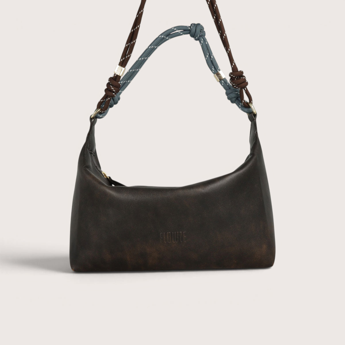FLÒ POUCH MEDIUM Aged Leather - Brown