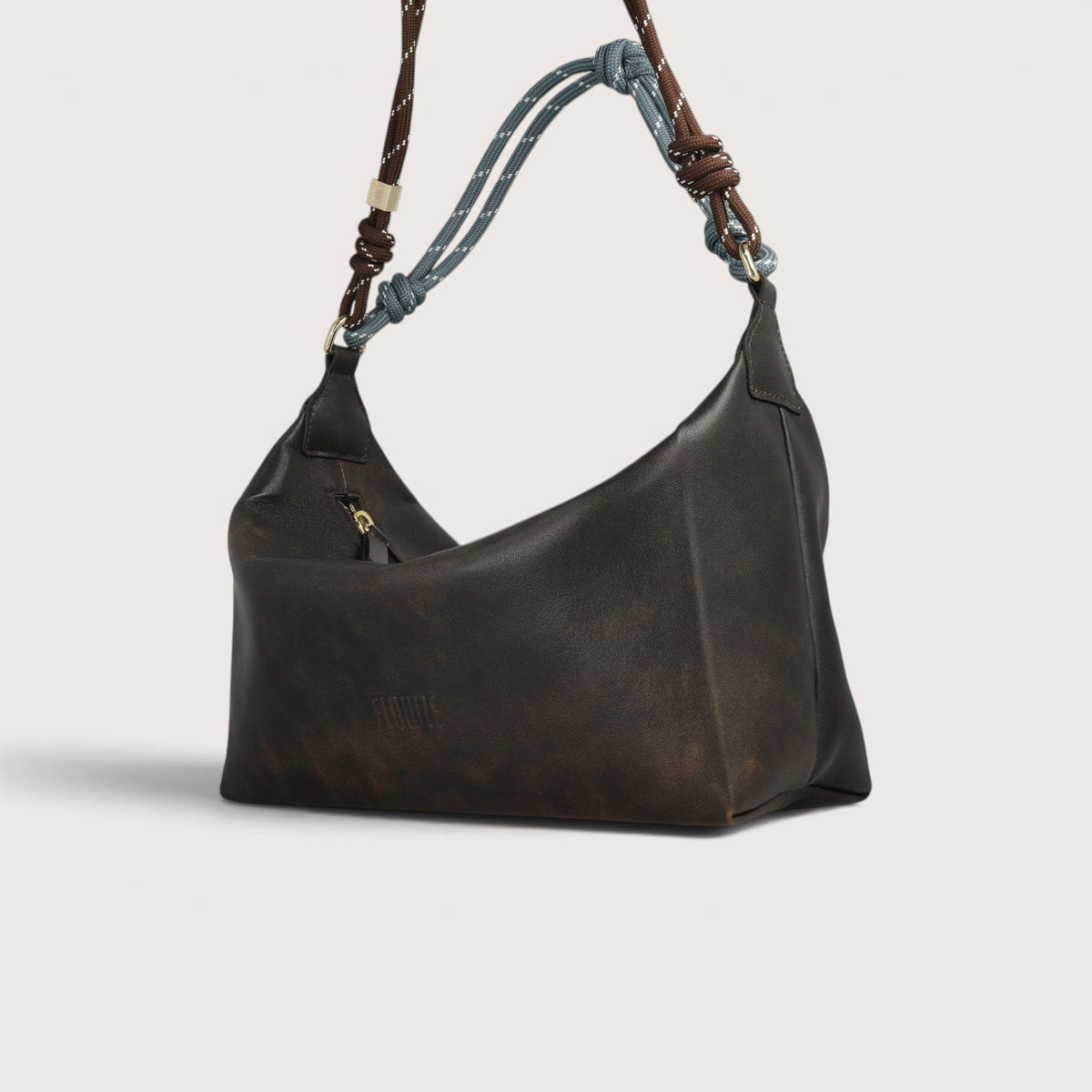 FLÒ POUCH MEDIUM Aged Leather - Brown